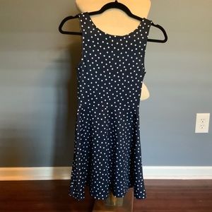 H&M Navy Blue Polka Dot Dress